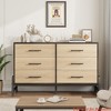 6 Dresser for Bedroom, 52 in Wide Dresser, Wide Drawer with Storage Freestanding, Wooden Closet Storage Chest for Living Room, Bedroom, Entryway - 3 of 4
