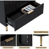 5 Drawer Dresser for Bedroom - 48" Tall Modern Chest of Drawers, Deep Drawers, Wide Top, Fluted Wooden Design, Ideal for Living Room, Hallway, Kids - 4 of 4