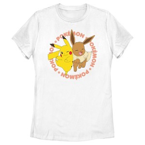 Women's Pokemon Pals Pikachu and Eevee T-Shirt - 1 of 4