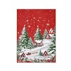 Christmas Area Rug Carpet, Snowflake Tree Washable Runner Carpet for Living Room Kitchen Dining Kids Room Nursery Office, Red - 2 of 4