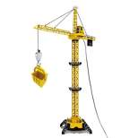 Insten Wired RC Crawler Crane with Tower Light and Adjustable Height, Construction Toy Playset for Kids, 50 inches