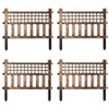 Gardenised Plastic Outdoor Decor Garden Flower Edger Fence, Border, Set of 4 Panels, Bronze - 2 of 4