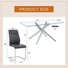 5-Piece Dining Set with Tempered Glass Table and 4 PU Chairs - 4 of 4