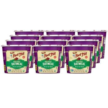 Bob's Red Mill Organic Fruit & Seed Oatmeal Cup - Case of 12/2.47 oz
