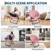 Foldable Lounger Faux Fur Saucer Chair for Dorm & Bedroom - 3 of 4