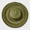 Paper Braid Wide Brim Floppy Hat with Fringe Details - Shade & Shore™ - 3 of 4
