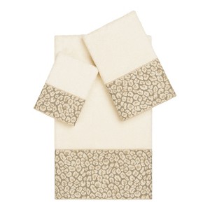 Linum Home Textiles 100% Turkish Cotton SPOTS Embellished Towel Set - 1 of 4