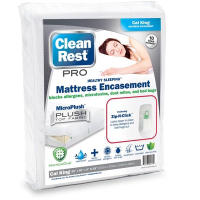 CleanRest Pro Zippered Mattress Protector/Encasement - Waterproof, Hypoallergenic & BedBug Proof