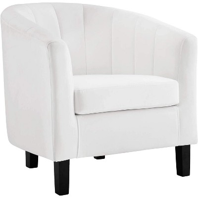 Modway Prospect Channel Tufted Performance Velvet Armchair White