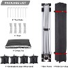 Acekool 10x10 Pop Up Canopy with Side Wall, Portable Sun Shelter with Wheeled Bag, Stakes, Ropes & Weight Bags for Outdoor Events, White - 2 of 4