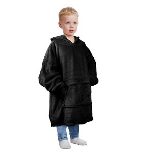 Catalonia Wearable Blanket Hoodie Sweatshirt for 4-12 Yr Girl Boy Kid, Oversized Fleece Hoodie Pullover, Cozy Warm Gift for Girl Boy Kid - 1 of 4