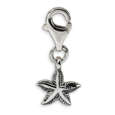 Black Bow Jewelry Sterling Silver Starfish Clip-on Bead Charm