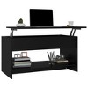 vidaXL Coffee Table Black Engineered Wood Medium Coffee Table - 4 of 4