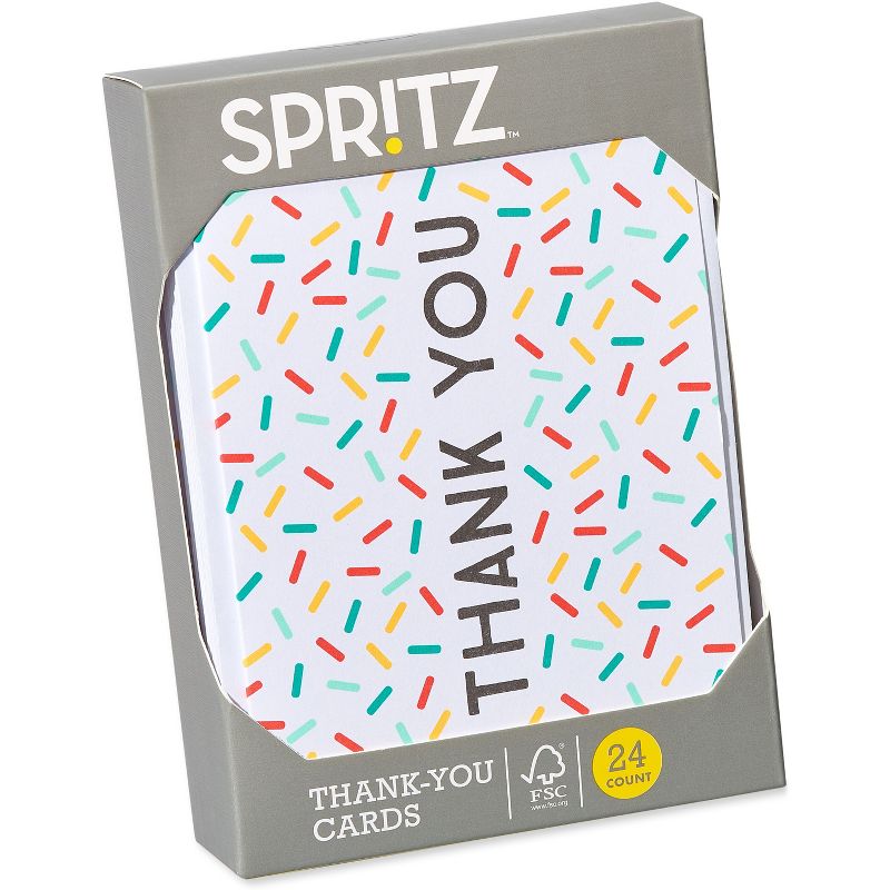 24ct Thank You Cards Confetti - Spritz&#8482;, 5 of 6