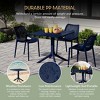 WestinTrends Playa 31.5" Square Outdoor Plastic Resin Patio Dining Table for 4 - 3 of 4