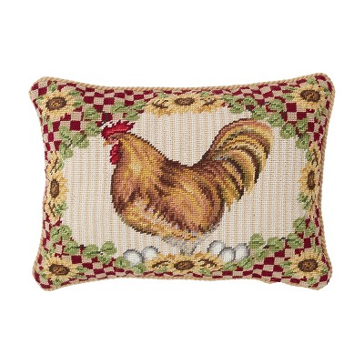 C&F Home 12" x 16" Sunflower Rooster #1 Needlepoint Pillow