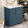 TIRAMISUBEST 30'' Bathroom Vanity with Ceramic Sink Combo, Modern Freestanding Storage Cabinet with Gold Handles - 4 of 4