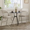 2 Pack/4-Pack Padded Folding Chairs, Soft Cushion, Stackable, Black/Beige/Gray - 4 of 4