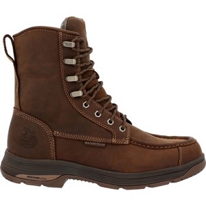 Men Georgia Boot Athens SuperLyte 8" Waterproof Side-Zip Moc Toe Work Boot - 1 of 4