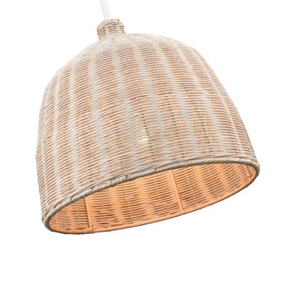 Elise Modern White Glass Dome Pendant Light 16"