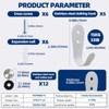 phiestina 5 Large Stainless Steel Hooks, White, for Bathroom, Wardrobe, Bags & Miscellaneous Storage - 3 of 4