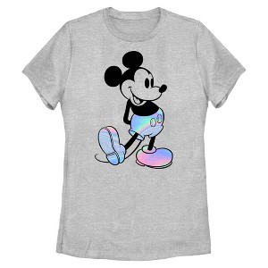 Womens Mickey & Friends Holographic Shorts T Shirt - 1 of 4