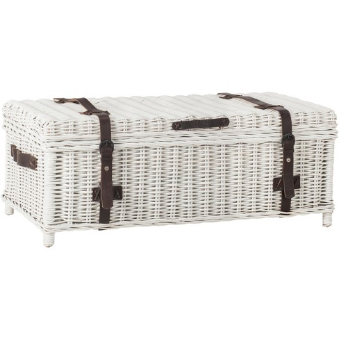 Hinge Top Rattan Coffee Table Trunk