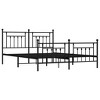 vidaXL Sturdy Metal Bed Frame with Elegant Design, Headboard and Footboard, Extra Storage Space, Black - 4 of 4