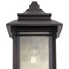 Franklin Iron Works Hickory Point Rustic Farmhouse Outdoor Wall Light Fixture Walnut Bronze 16" Frosted Cream Glass for Post Exterior Barn Deck House - 3 of 4