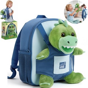 Joyfy Toddler Backpack for Boys Age 2-4 Kid Backpack with Detachable Dinosaur Toy Lightweight Christmas Birthday Gift for Preschool Boy Summer Travel