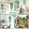 BRINJOY 4-Pack Artificial Hanging Plants Set - Faux Eucalyptus Vine, Mandala Vine, String of Pearls & Pea Pod Leaves for Indoor Outdoor Decor - 4 of 4