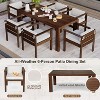 CAVINAS 7 Piece Patio Furniture Set Rectangular Outdoor Dining Simple Outdoor Dining Sets with 6 Chairs for Patio - 3 of 4