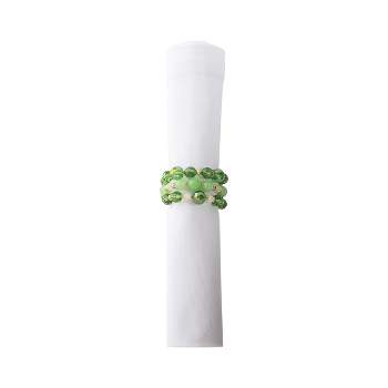 C&F Home Green Beaded St Patrick's Day Napkin Ring Set of 4