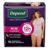 Depend Night Defense Adult Incontinence Underwear for Women - Overnight Absorbency - Blush - 2 of 4