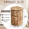 Aoibox Small Woven Trash Can with Lid & Handle, Boho Braided Waste Basket Includes 100 Garbage Bags for Bathroom, Bedroom, Office, Laundry - 2 of 4