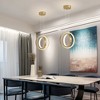 POWLIG 2-Light Gold Modern Dimmable Integrated LED Pendant Light with Adjustable Height - 2 of 4