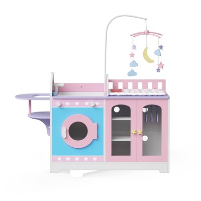 Olivia's Little World 6-in-1 Baby Dolls Changing Station - Pink/Purple