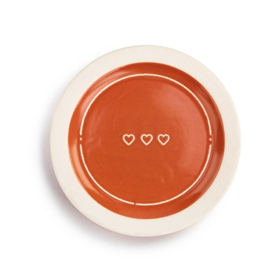 DEMDACO Heart Celebration Plate Red