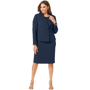 Jessica London 2-Piece Stretch Crepe Single-Breasted Jacket Dress - 1 of 4