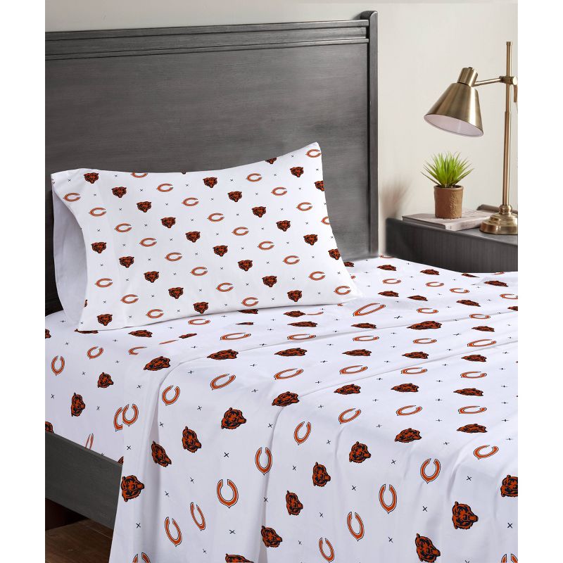 NFL Chicago Bears Small X Twin Sheet Set - 3pc, 1 of 4