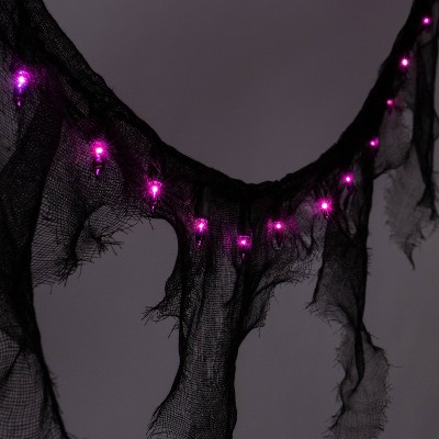 9' Incandescent Gauze Garland Halloween Purple String Lights - Hyde and EEK! Boutique™
