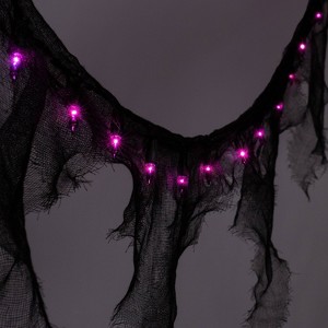 9' Incandescent Gauze Garland Halloween Purple String Lights - Hyde and EEK! Boutique™ - 1 of 4