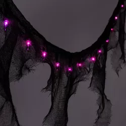 9' Incandescent Gauze Garland Halloween Purple String Lights - Hyde & EEK! Boutique™