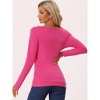 Allegra K Women's Cowl Neck Long Sleeves Buttons Decor Solid Ruched Top - 4 of 4