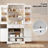 72 Inch Tall Kitchen Pantry Cabinet Large Cupboard Storage Cabinet with Drawer 6 Door Racks Adjustable Shelves for Living Dining Room Laundry - 4 of 4