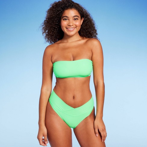 Women's Bandeau Bikini Top - Wild Fable™ Mint Green D/dd Cup : Target