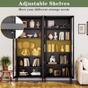 Bekrvio 67”H 3-Side Glass Display Cabinet With Lights,5-Layer Storage with Double Doors and Metal Frame for Collectibles, Ideal for Small Spaces - 4 of 4