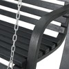 NAYSAYE Patio Swing Larch Wood Loveseat Swing with Sturdy Frame for Outdoor Comfort, Gray, 50"*76.5"*74.74" - 4 of 4
