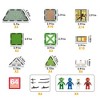 PICASSO-TILES 64pcs Magnetic Tiles, Ninja Dojo House Theme with Ninjas Weapon Accessories, Educational Building Blocks, STEM Toy for Kids - 4 of 4