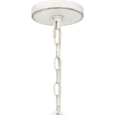 Antique White Rattan Globe Pendant Light with Glass Shade